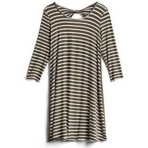 Striped Keyhole Dress